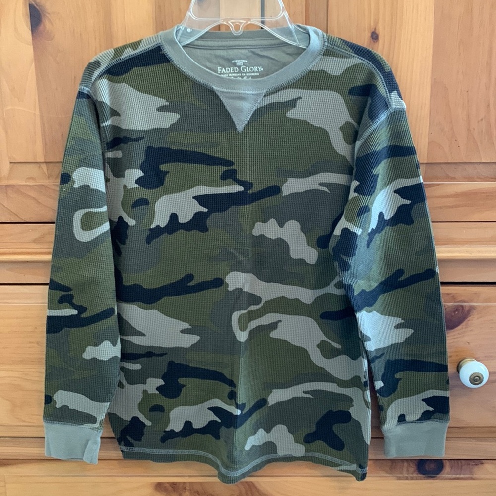 NWOT Faded Glory Camo Shirt • Size 10/12